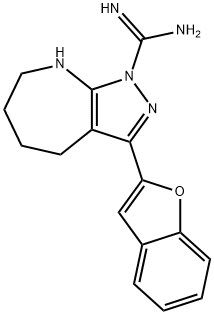 Pyrazolo[3,4-b]azepine-1(4H)-carboximidamide, 3-(2-benzofuranyl)-5,6,7,8-tetrahydro- (9CI) Structure