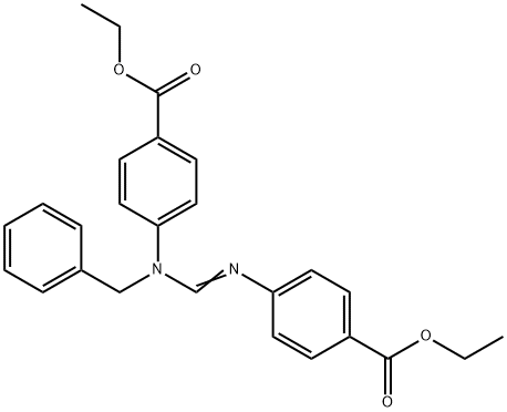 N,N'-Bis(4-ethoxycarbonylphenyl)-N-benzylformamidine 구조식 이미지