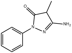 5-amino-2,4-dihydro-4-methyl-2-phenyl-3H-pyrazol-3-one Structure
