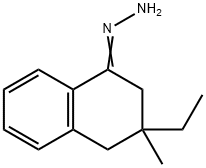 1(2H)-Naphthalenone,3-ethyl-3,4-dihydro-3-methyl-,hydrazone(9CI) 구조식 이미지