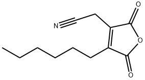 3-Furanacetonitrile, 4-hexyl-2,5-dihydro-2,5-dioxo- (9CI) Structure