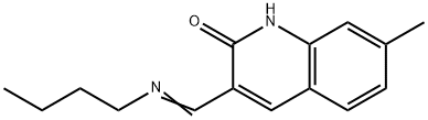 2(1H)-Quinolinone,3-[(butylimino)methyl]-7-methyl-(9CI) 구조식 이미지