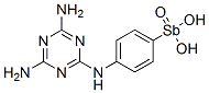p-[(4,6-디아미노-1,3,5-트리아진-2-일)아미노]페닐스티본산 구조식 이미지