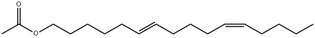 (6E,11Z)-Hexadeca-6,11-dienyl-1-acetate Structure