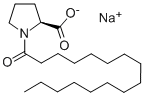 Sodium 1-palmitoyl-L-prolinate Structure