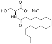 Sodium N-palmitoyl-L-serinate Structure