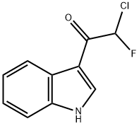 Ethanone, 2-chloro-2-fluoro-1-(1H-indol-3-yl)- (9CI) 구조식 이미지