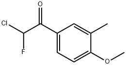 Ethanone, 2-chloro-2-fluoro-1-(4-methoxy-3-methylphenyl)- (9CI) Structure