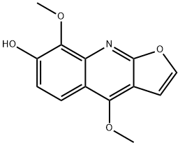 4,8-Dimethoxyfuro[2,3-b]quinolin-7-ol 구조식 이미지