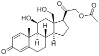 1,4-PREGNADIEN-11-BETA, 18,21-DIOL-3,20-DIONE-21 ACETATE Structure