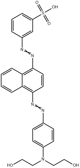 m-[[4-[[4-[비스(2-히드록시에틸)아미노]페닐]아조]-1-나프틸]아조]벤젠술폰산 구조식 이미지