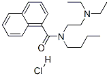 N-부틸-N-[2-(디에틸아미노)에틸]나프탈렌-1-카르복사미드모노히드로클로라이드 구조식 이미지