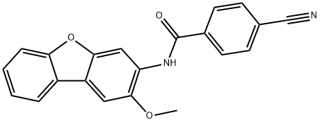 벤즈아미드,4-시아노-N-(2-메톡시-3-디벤조푸라닐)-(9CI) 구조식 이미지