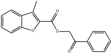 2-Benzofurancarboxylicacid,3-methyl-,2-oxo-2-phenylethylester(9CI) 구조식 이미지