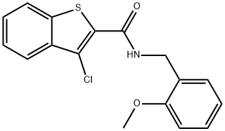 Benzo[b]thiophene-2-carboxamide, 3-chloro-N-[(2-methoxyphenyl)methyl]- (9CI) Structure