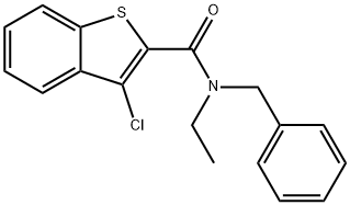 벤조[b]티오펜-2-카르복사미드,3-클로로-N-에틸-N-(페닐메틸)-(9CI) 구조식 이미지