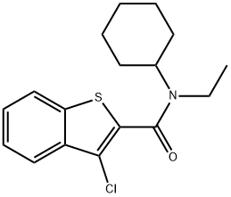 Benzo[b]thiophene-2-carboxamide, 3-chloro-N-cyclohexyl-N-ethyl- (9CI) Structure