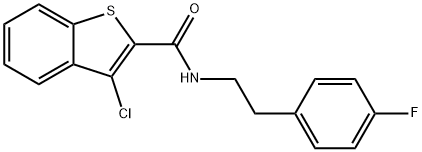 Benzo[b]thiophene-2-carboxamide, 3-chloro-N-[2-(4-fluorophenyl)ethyl]- (9CI) Structure