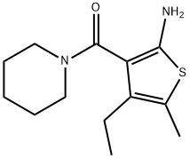 4-ETHYL-5-METHYL-3-(PIPERIDIN-1-YLCARBONYL)THIEN-2-YLAMINE 구조식 이미지