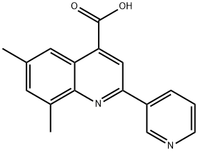 6,8-DIMETHYL-2-PYRIDIN-3-YLQUINOLINE-4-CARBOXYLICACID 구조식 이미지