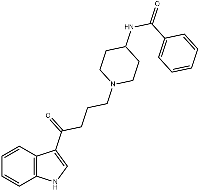 4-benzamido-1-(4-(indol-3-yl)-4-oxobutyl)piperidine Structure