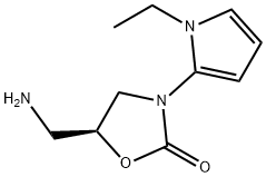 2-Oxazolidinone,5-(aminomethyl)-3-(1-ethyl-1H-pyrrol-2-yl)-,(5S)-(9CI) Structure