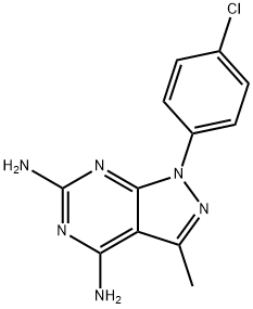 4,6-Diamino-1-[p-chlorophenyl]-3-methyl-pyrazolo[3,4-d]pyrimidine Structure