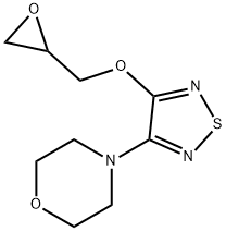 rac4-[4-(옥시라닐메톡시)-1,2,5-티아디아졸-3-일]모르폴린 구조식 이미지