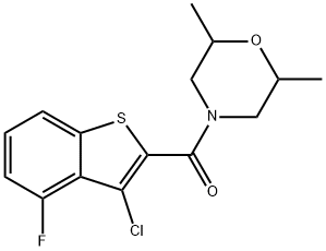 Morpholine, 4-[(3-chloro-4-fluorobenzo[b]thien-2-yl)carbonyl]-2,6-dimethyl- (9CI) Structure