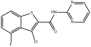 Benzo[b]thiophene-2-carboxamide, 3-chloro-4-fluoro-N-2-pyrimidinyl- (9CI) Structure
