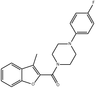 Piperazine, 1-(4-fluorophenyl)-4-[(3-methyl-2-benzofuranyl)carbonyl]- (9CI) Structure