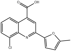 8-CHLORO-2-(5-METHYL-2-FURYL)QUINOLINE-4-CARBOXYLIC ACID Structure
