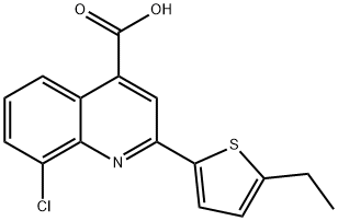 8-CHLORO-2-(5-ETHYLTHIEN-2-YL)QUINOLINE-4-CARBOXYLIC ACID Structure