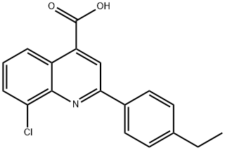 8-CHLORO-2-(4-ETHYLPHENYL)QUINOLINE-4-CARBOXYLICACID Structure