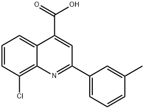 8-CHLORO-2-(3-METHYLPHENYL)QUINOLINE-4-CARBOXYLICACID 구조식 이미지