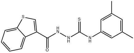 Benzo[b]thiophene-3-carboxylic acid, 2-[[(3,5-dimethylphenyl)amino]thioxomethyl]hydrazide (9CI) Structure