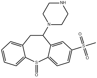 10-Piperazino-8-(methylsulfonyl)-10,11-dihydrodibenzo[b,f]thiepin 5-oxide Structure