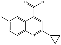 4-Quinolinecarboxylicacid,2-cyclopropyl-6-methyl-(9CI) Structure