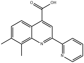 7,8-DIMETHYL-2-PYRIDIN-2-YLQUINOLINE-4-CARBOXYLICACID Structure