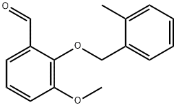 3-METHOXY-2-[(2-METHYLBENZYL)OXY]BENZALDEHYDE 구조식 이미지