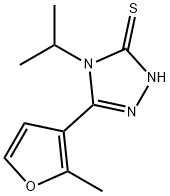 4-ISOPROPYL-5-(2-METHYL-3-FURYL)-4H-1,2,4-TRIAZOLE-3-THIOL 구조식 이미지