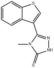 3H-1,2,4-Triazole-3-thione,5-benzo[b]thien-3-yl-2,4-dihydro-4-methyl-(9CI) 구조식 이미지