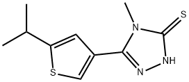 5-(5-ISOPROPYLTHIEN-3-YL)-4-METHYL-4H-1,2,4-TRIAZOLE-3-THIOL 구조식 이미지