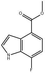 1H-Indole-4-carboxylic acid, 7-fluoro-, Methyl ester 구조식 이미지