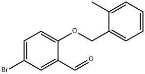 5-BROMO-2-[(2-METHYLBENZYL)OXY]BENZALDEHYDE 구조식 이미지