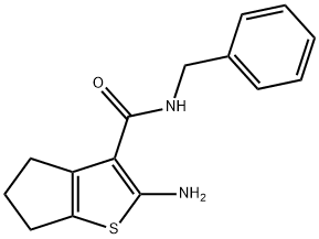 2-AMINO-N-BENZYL-5,6-DIHYDRO-4H-CYCLOPENTA[B]THIOPHENE-3-CARBOXAMIDE 구조식 이미지