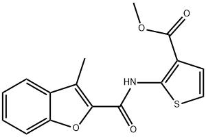 3-Thiophenecarboxylicacid,2-[[(3-methyl-2-benzofuranyl)carbonyl]amino]-,methylester(9CI) 구조식 이미지