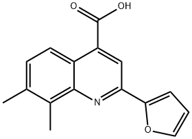 2-(2-furyl)-7,8-dimethylquinoline-4-carboxylic acid Structure