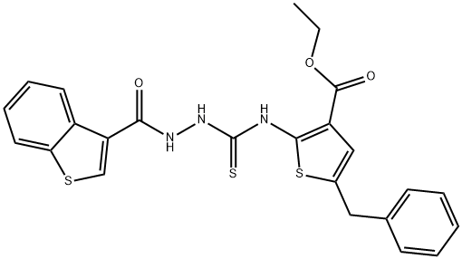 벤조[b]티오펜-3-카르복실산,2-[[[3-(에톡시카르보닐)-5-(페닐메틸)-2-티에닐]아미노]티옥소메틸]히드라지드(9CI) 구조식 이미지