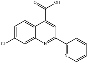 7-CHLORO-8-METHYL-2-PYRIDIN-2-YLQUINOLINE-4-CARBOXYLIC ACID Structure